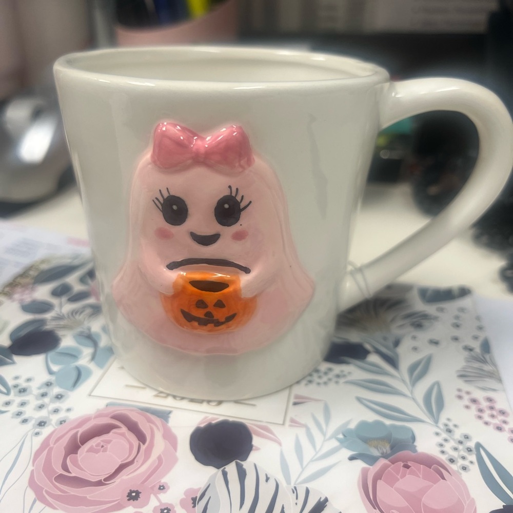 Pink Ghost Mug by - Picture 4 of 4